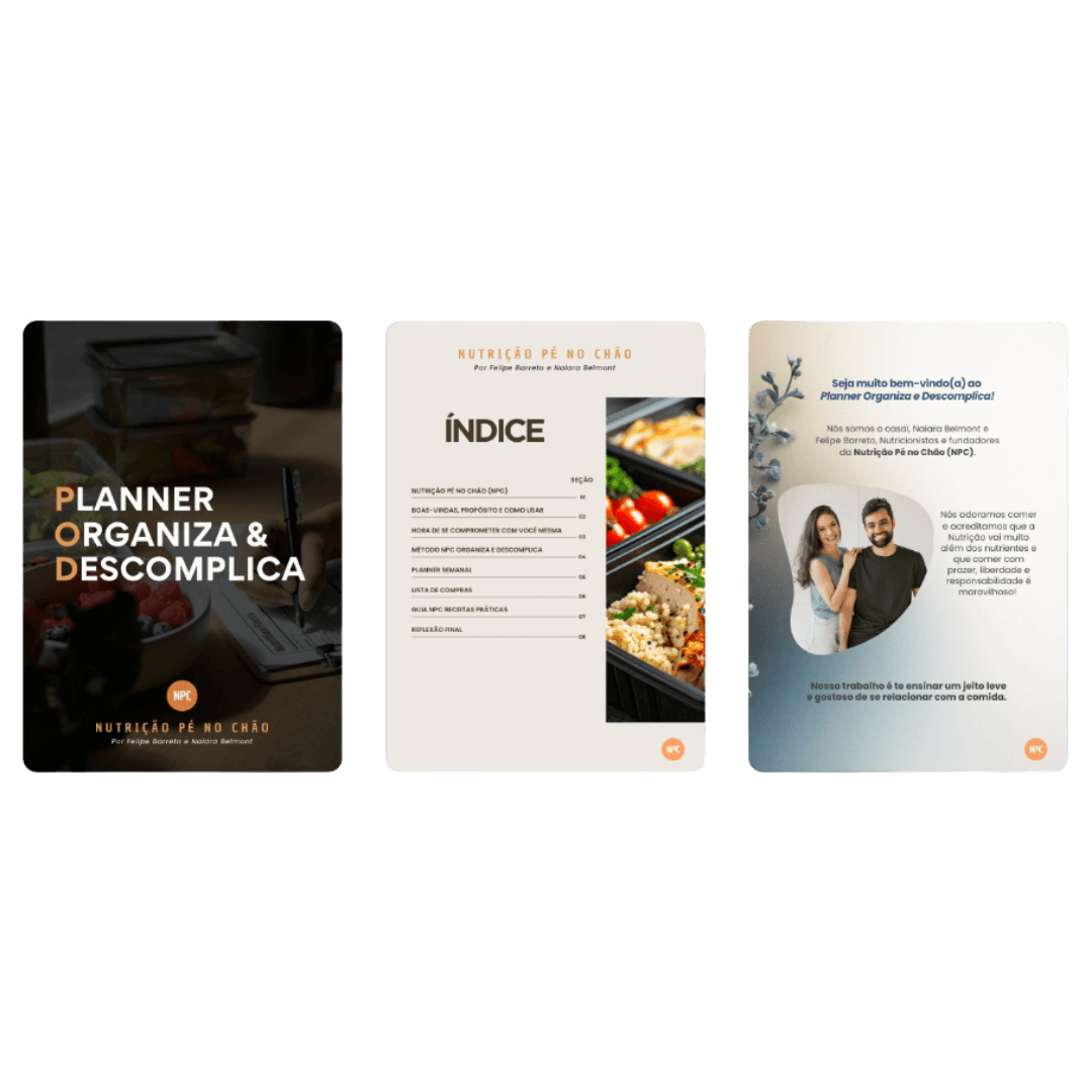 Nutrição pé no chão - Planner Organiza & Descomplica - Desk